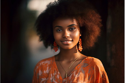 Beautiful african girl street photo, a Person Photo by Ylivdesign
