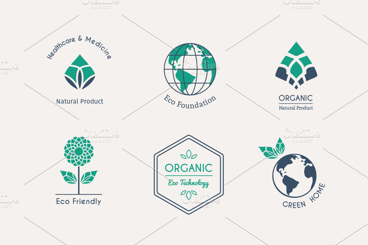 6 Ecological Logo Templates, a Branding & Logo Template by dacascas