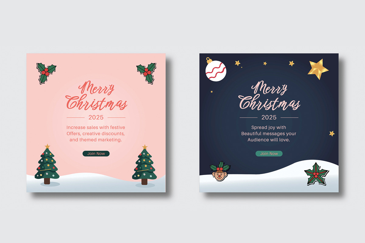 Christmas Social Media Post, a Social Media Template by MightyDesign (Photo 5 of 8)