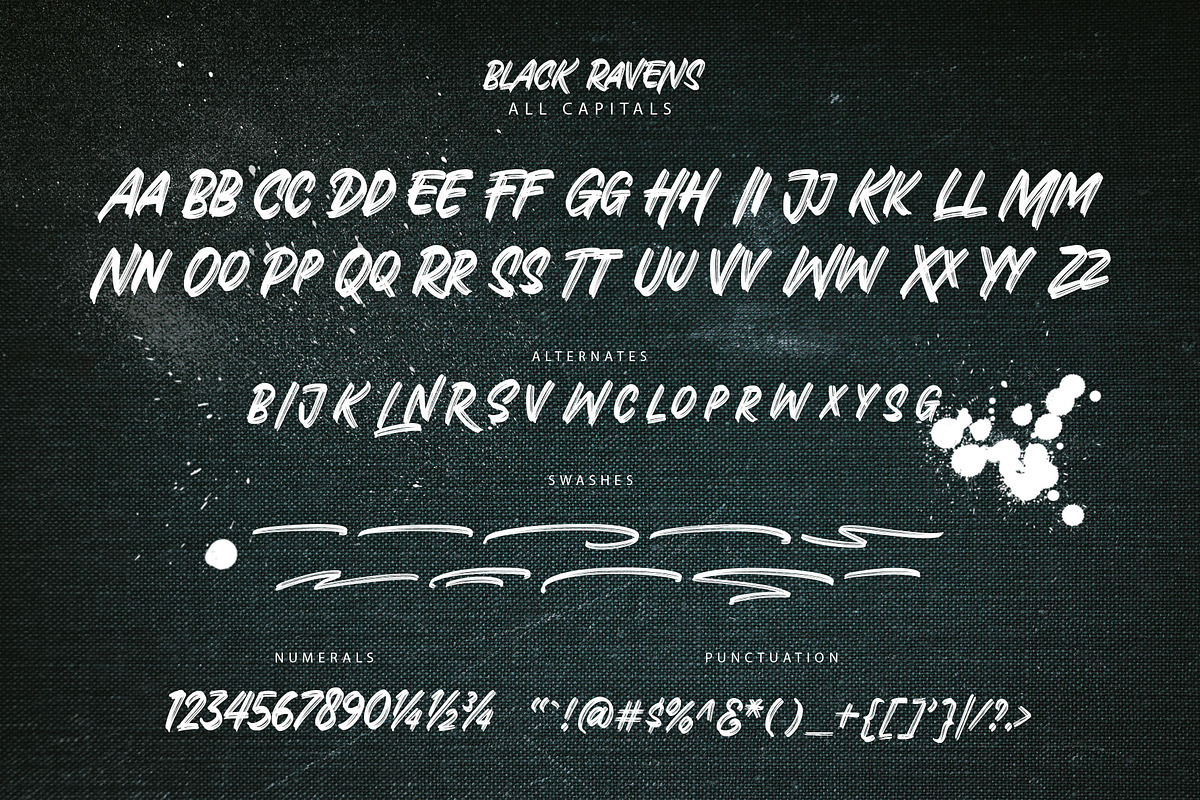 Black Ravens - Dry Brush, a Font by Arterfak Project (Photo 10 of 14)