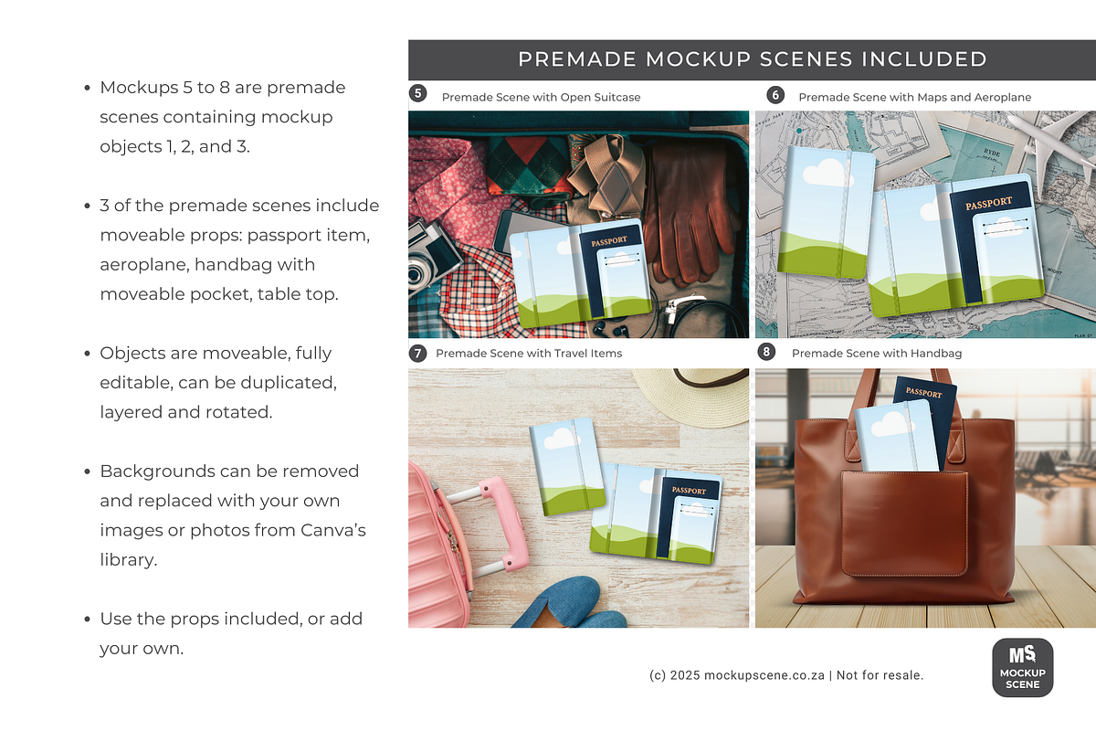 Passport Holder Canva Smart Mockup, a Merchandise Mockup by Mockup Scene (Photo 5 of 11)