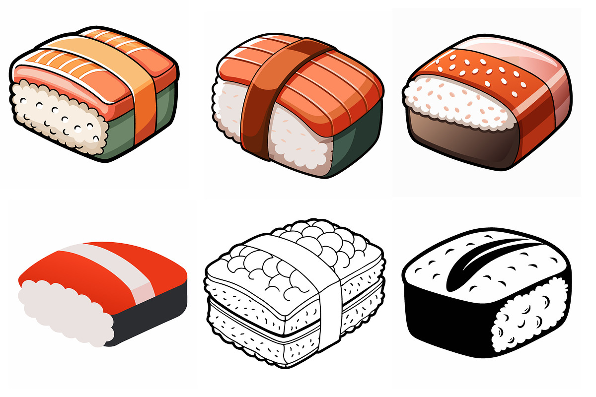 Assorted Sushi Collection Delicious, an Object Graphic by Billah Hub