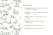 Refined Safari Toile de Jouy Pattern, a Wallpaper Graphic by Hughes Studio (Thumbnail 4 of 8)