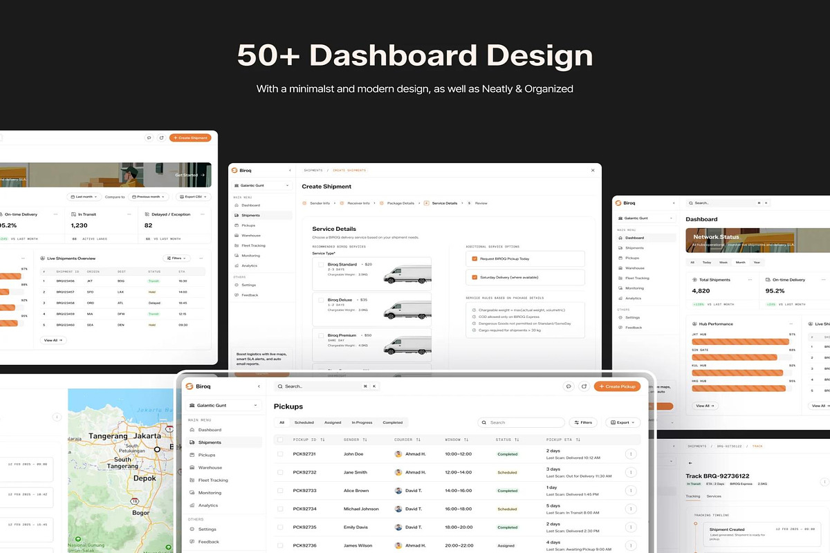 Biroq - Logistic Dashboard UI Kit, an UI Kit Template by Creative Perspective (Photo 4 of 8)