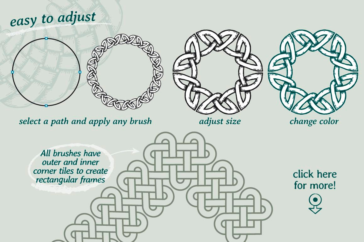 Celtic knots brushes preview 8