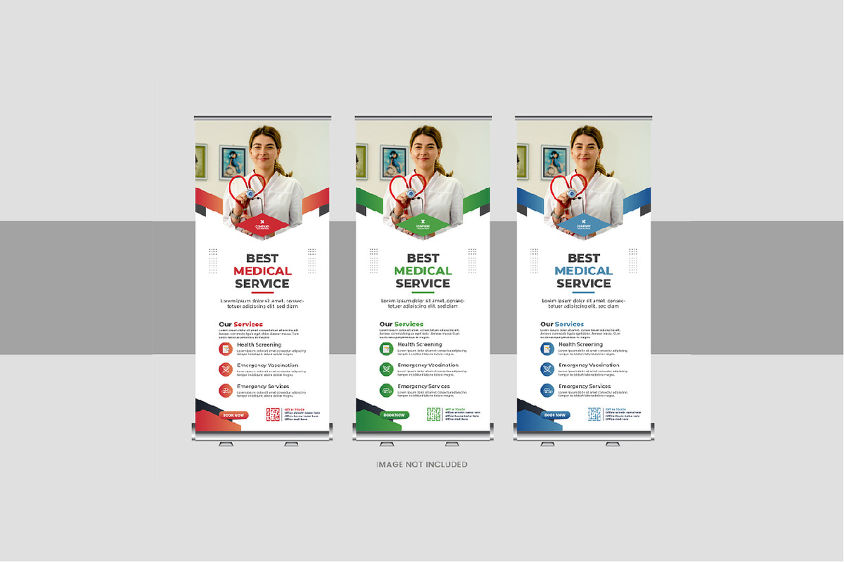 Medical roll up banner bundle, a Stationery Template by Pavel_design (Photo 11 of 11)