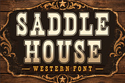 Saddle House - Western Vintage Font, a Slab Serif Font by Limited.studio (Thumbnail 1 of 5)