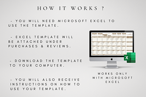 Monthly Bill Calendar Excel Template