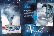 Hand-Painted Night Clipart Set, an Animal Illustration by ArtCreationsDesign (Thumbnail 25 of 29)