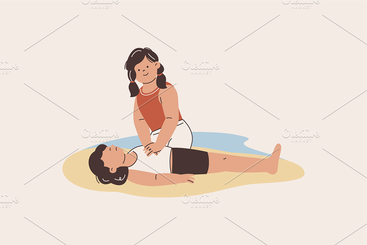 Lifeguard Beach Illustration, an Object Graphic by Jump Studio (Photo 8 of 16)