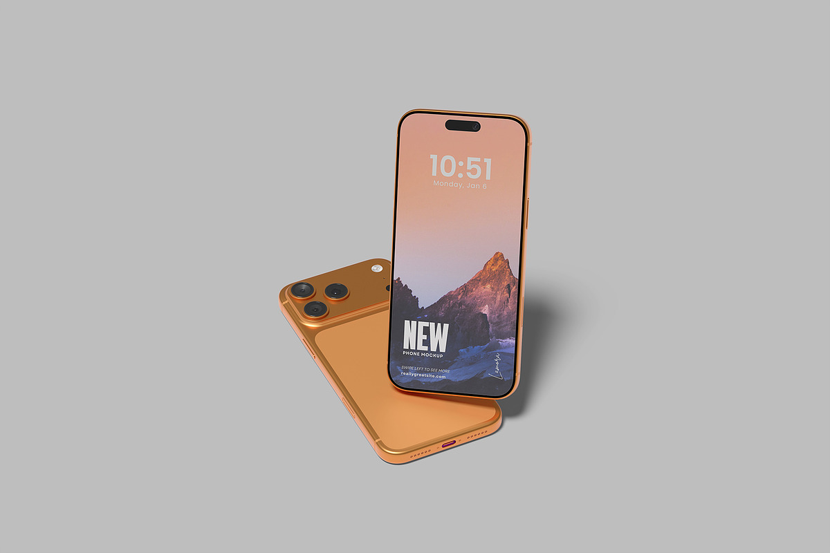 iPhone 17 Pro Max Mockup, an iPhone Mockup by lamorastudio (Photo 6 of 13)