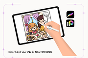 Happy Mother's Day Coloring Pages, a Seasonal Illustration by Design Station (Thumbnail 4 of 4)