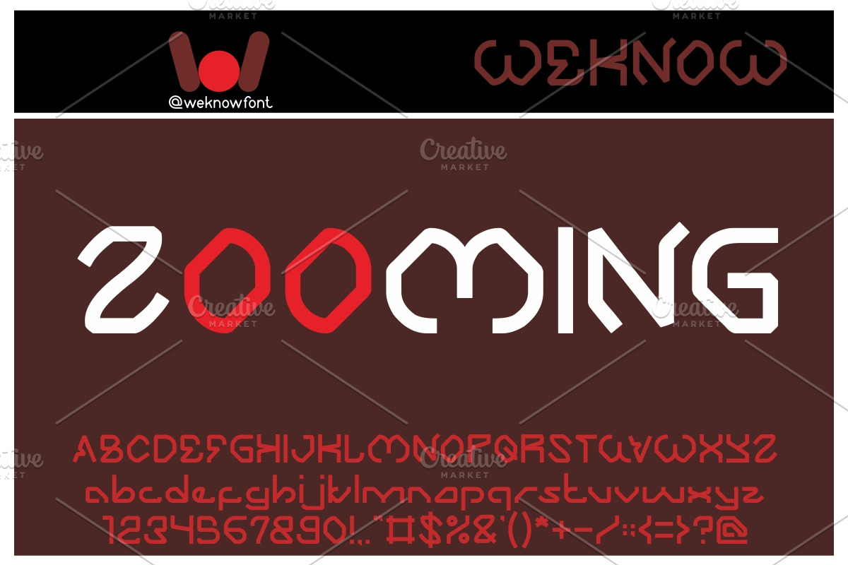 zooming track font, a Font by weknow (Photo 1 of 5)