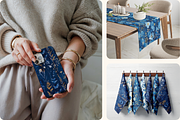 Cyanotype Gold Seamless Patterns, a Pattern Graphic by Ninterints (Thumbnail 9 of 13)