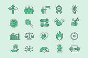 20 Company Value Icons, an Outline Icon by Creative VIP (Thumbnail 2 of 5)