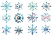 Watercolor Snowflake Clipart, an Illustration by Designworld (Thumbnail 3 of 5)