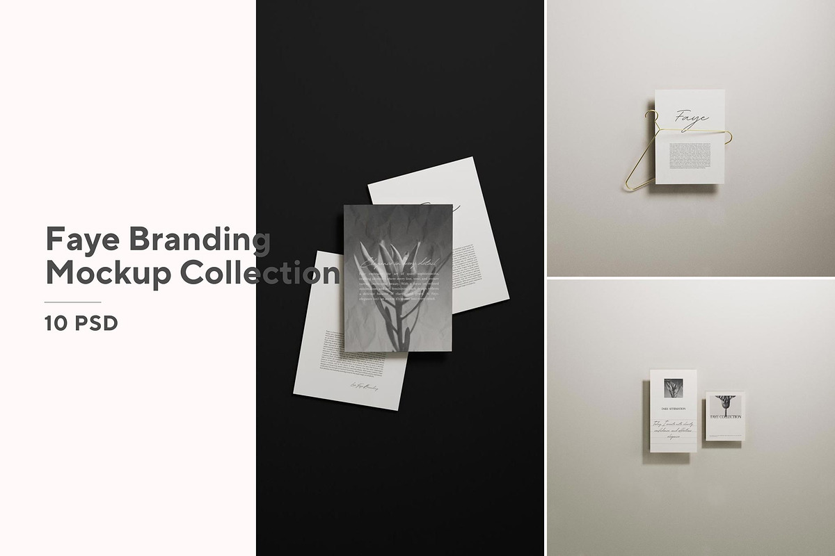 Faye Branding Mockup Collection, a Books & Magazine Mockup by Mockup Line (Photo 1 of 10)