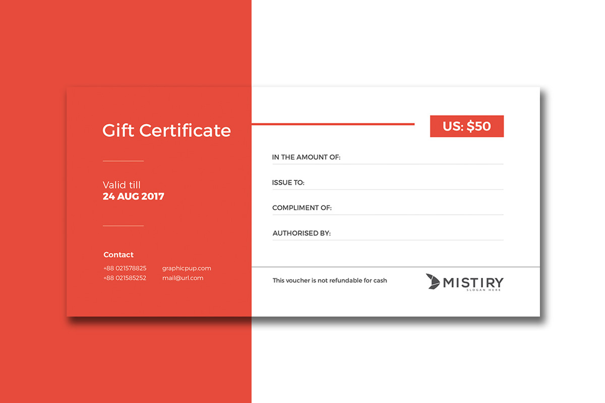 Gift Certificate, a Stationery Template by Rongmistiry (Photo 3 of 7)