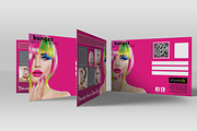 Flat Style Beauty Salons PostCard, a Card Template by Design Addict (Thumbnail 1 of 4)