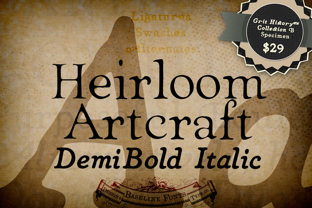 Demi Italic Heirloom Artcraft