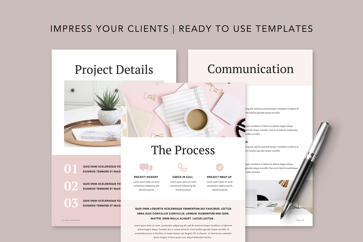 Client Welcome Packet Template Canva, a Brochure Template by DeeBeeDesign (Photo 2 of 10)