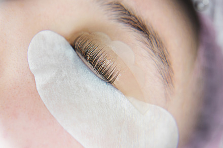 Eyelash extension procedure woman containing woman, fashion, and spa, a Person Photo by Elena Vagengeim