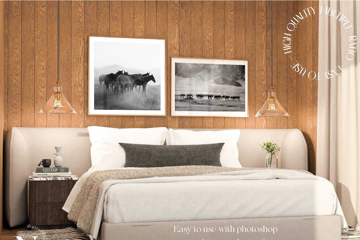 Bundle - Cozy Bedroom Frame Mockup, an Advertising Mockup by N digital designs (Photo 7 of 8)