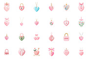 Heart Locket Coquette Valentine Clip, an Illustration by Sublimation Artist (Thumbnail 2 of 6)
