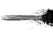 Grunge tire track, car wheel, a Transportation Illustration by Vector Tradition (Thumbnail 3 of 3)