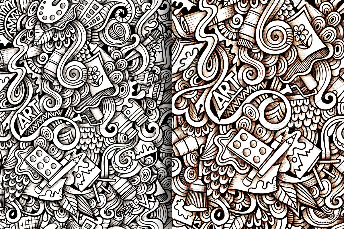 Art Graphics Doodles Patterns, a Pattern Graphic by BALABOLKA (Photo 4 of 6)