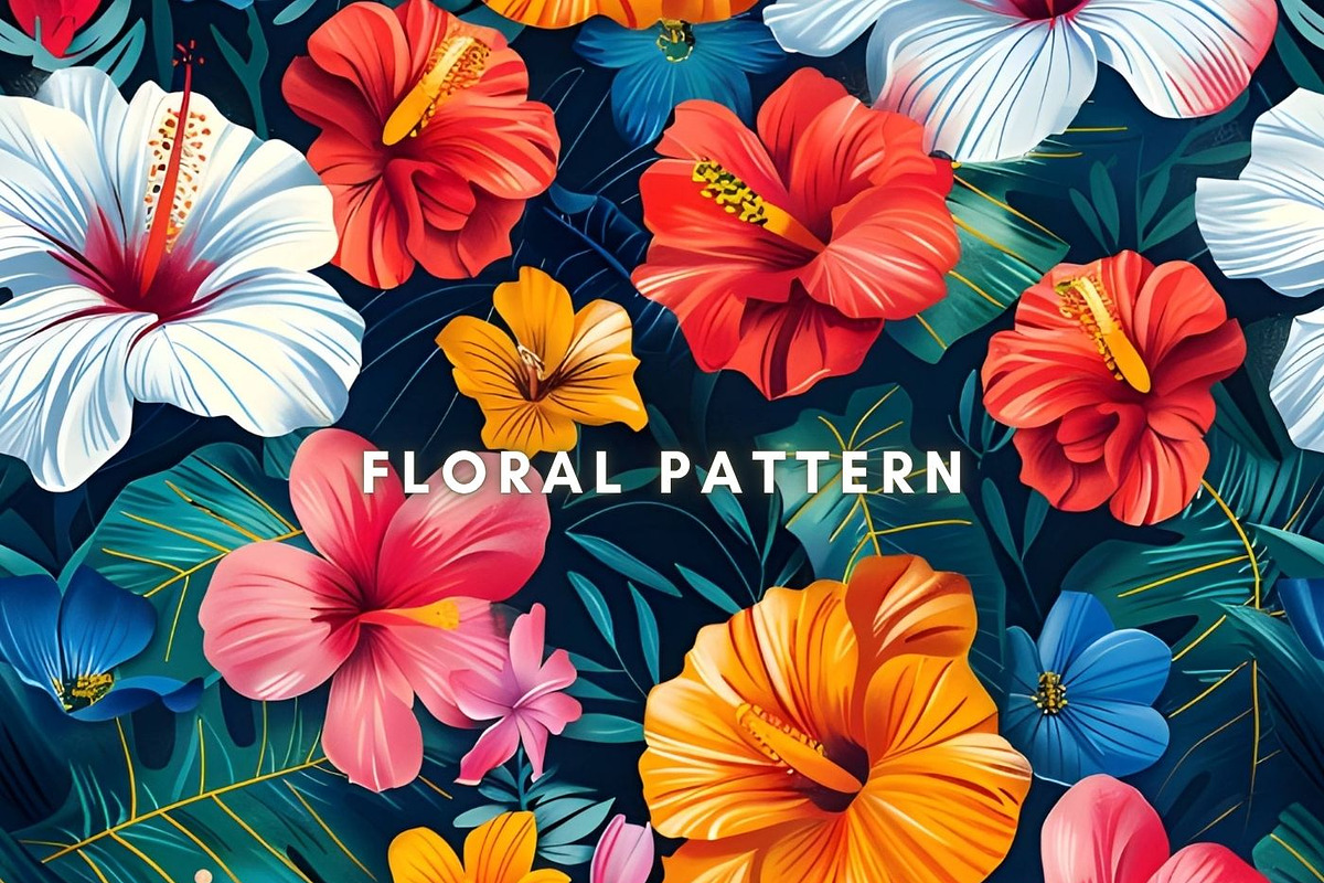SUMMER FLOWERS SEAMLESS PATTERN, a Pattern Graphic by UniqueMe (Photo 11 of 11)
