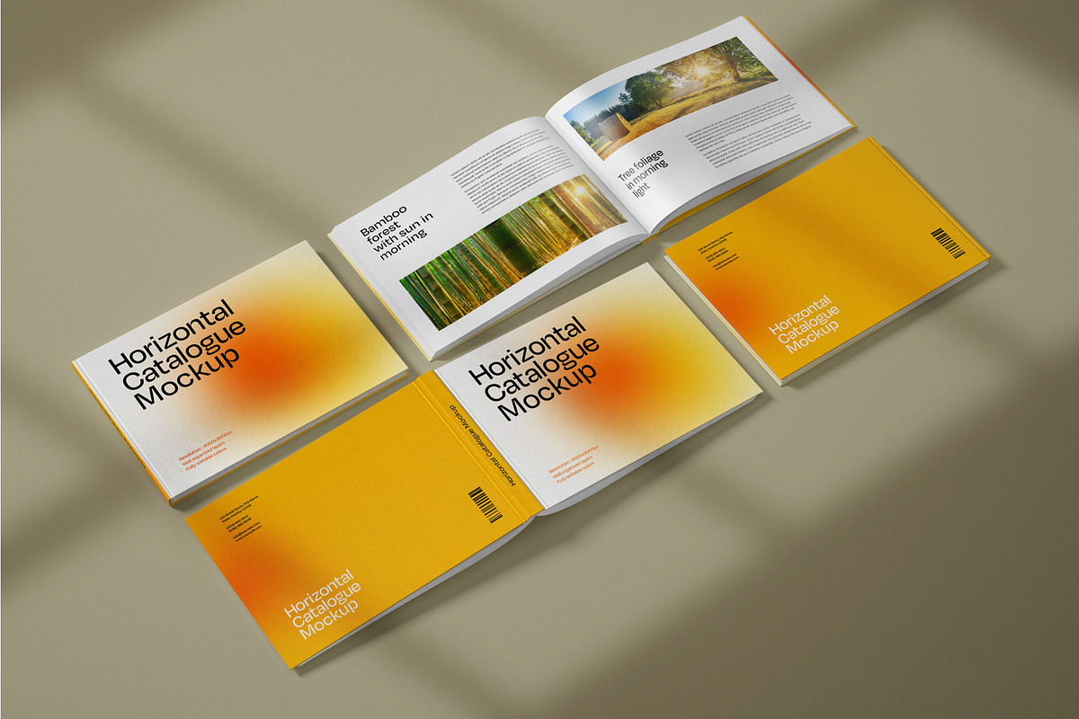 Horizontal Catalog Mockup Set, a Print Template by Deeplab (Photo 12 of 16)