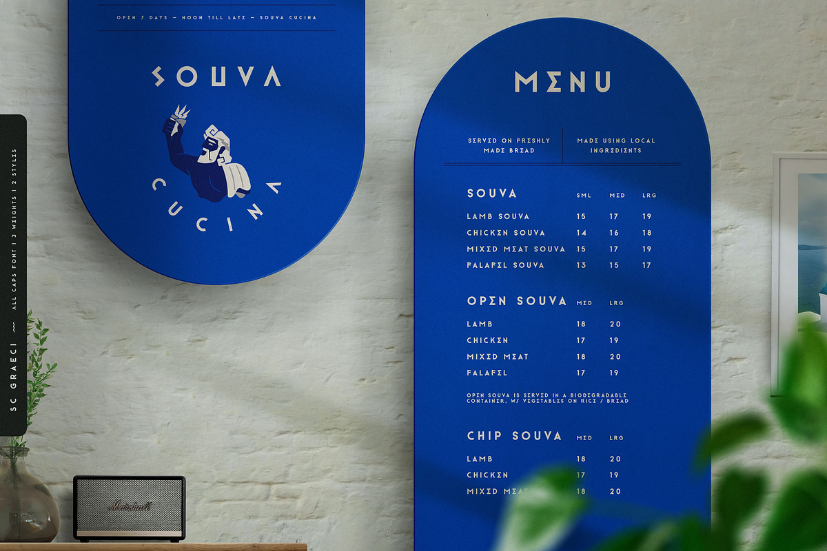 Graeci Display — Greek Inspired Font, a Sans Serif Font by Sinclair Creative Agency (Photo 3 of 15)