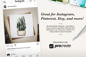 6 Procreate Artwork Mockups