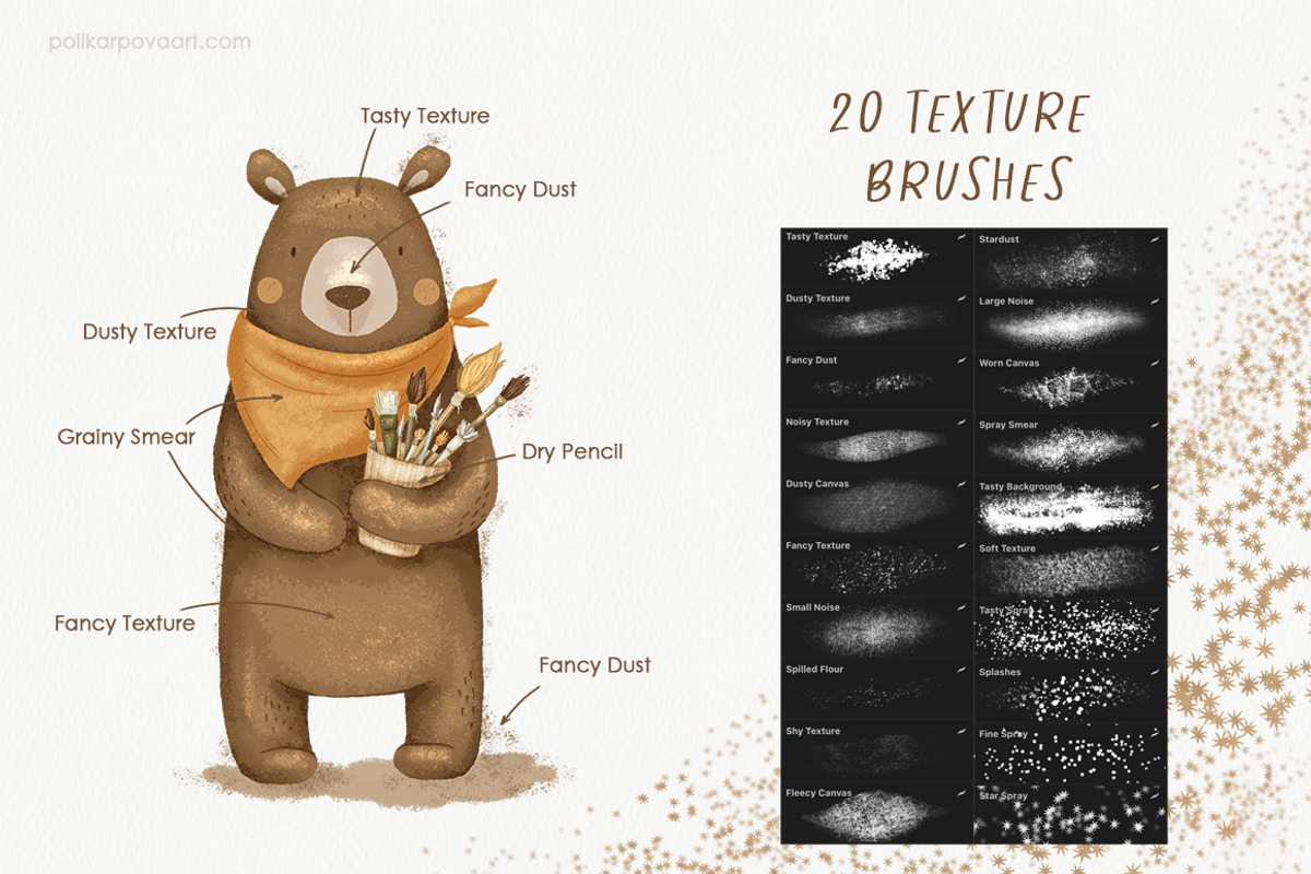 Tasty Brushes & Canvas for Procreate, a Brush Add-On by polikarpovaart (Photo 5 of 13)