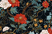 GEISHA GARDEN. Seamless Pack, a Texture Illustration by RefinedFantasyStudio (Thumbnail 6 of 9)