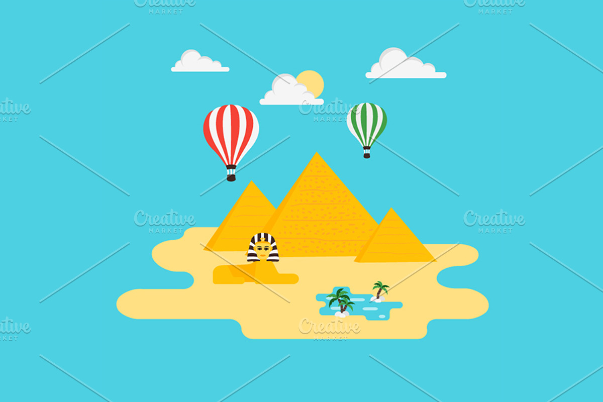 Egypt landscape, an Illustration by MarioMovement
