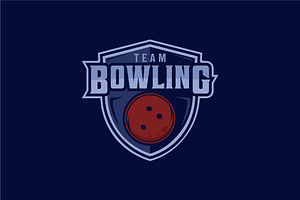 bowling sport emblem logo vector, a Branding & Logo Template by zyxroun shop