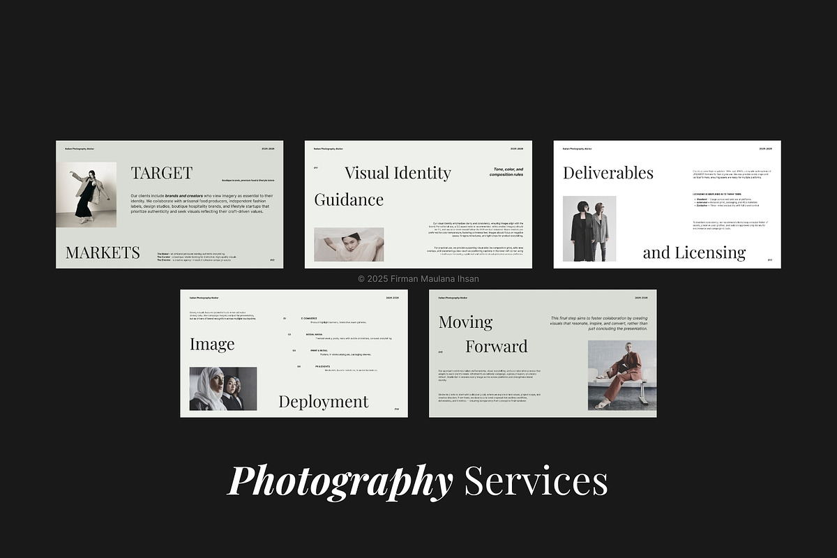 White Grey Editorial Pitch Deck, a Presentation Template by Claymoon Lab (Photo 5 of 5)