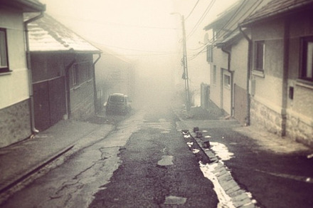 Street in fog