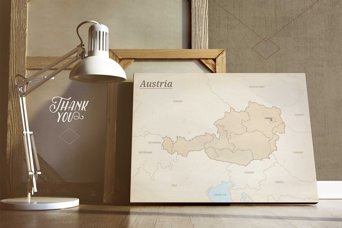 Le Tour du monde - Austria map, an Object Graphic by volume 1 visual design (Photo 20 of 20)
