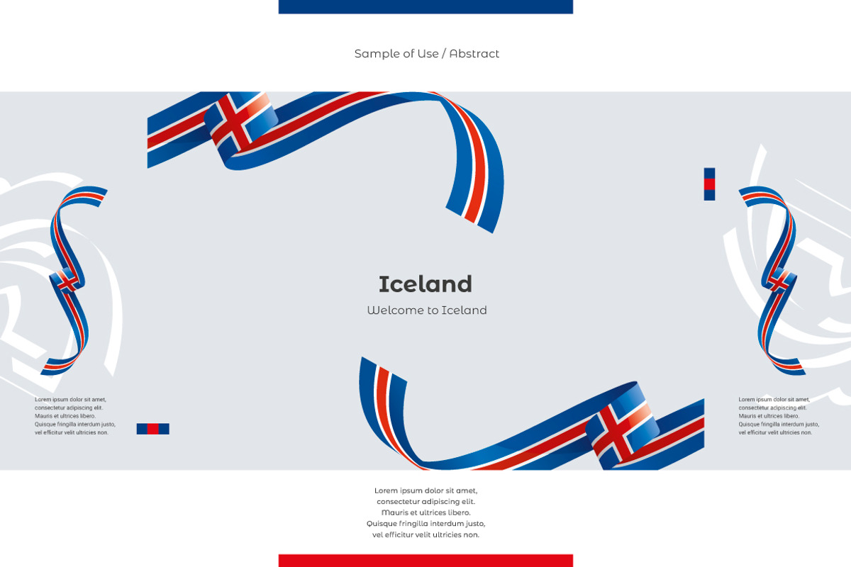 Iceland flag ribbon vector, a Templates & Theme by Simbos (Photo 9 of 9)