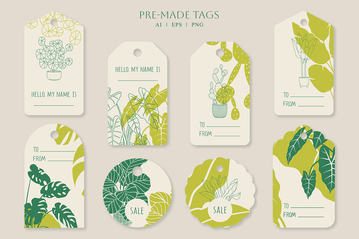 Home Plants | House Plants in Pots, a Decorative Illustration by Berentine.art (Photo 15 of 16)