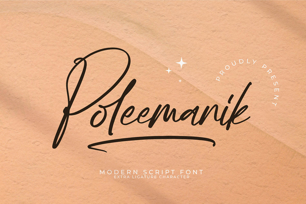 Poleemanik, a Script Font by Integritype Studio (Photo 1 of 15)