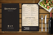 Restaurant Menu Mockup, a Print Template by Nathan Knight Design (Thumbnail 1 of 5)
