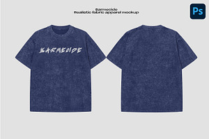 vintage acid wash t-shirt mockup, a Shirt Mockup by Barmecide Mockup Studio