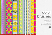 Ribbons. Vector pattern brushes., a Brush Add-On by IrinaCzaran (Thumbnail 2 of 6)
