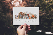 Watercolor Rustic Houses, a Decorative Illustration by Watercolor by Tonia Tkach (Thumbnail 6 of 6)