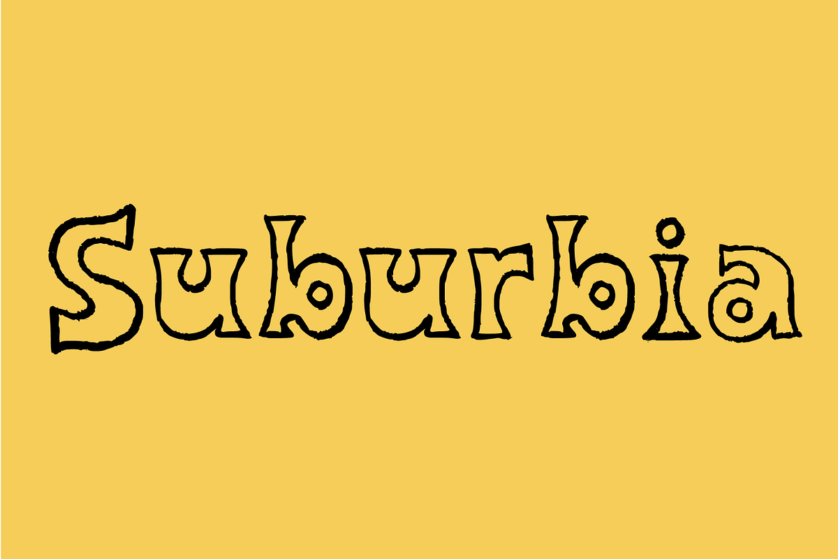Suburbia - A Retro Handmade Font, a Handwritten Font by PlayFont Studio (Photo 1 of 5)