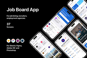 Job Board App, an UI Kit Template by flr.24